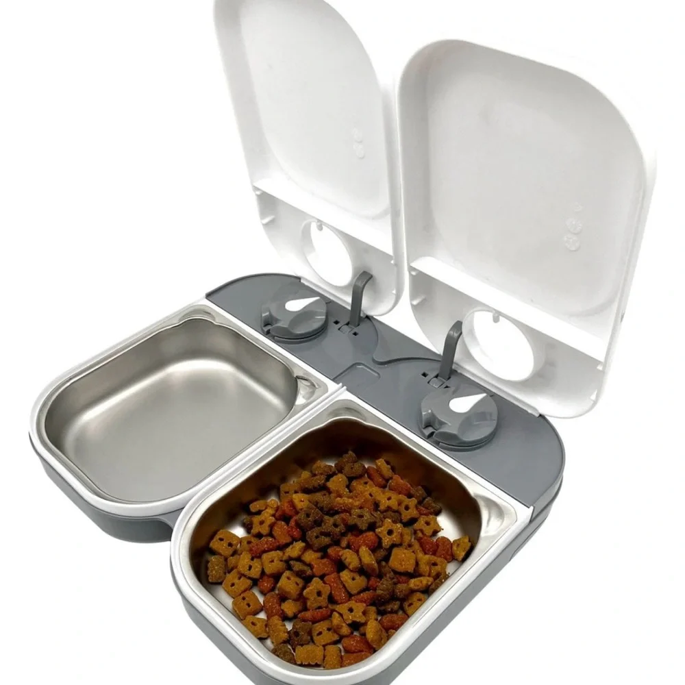Closer Pets Two-meal Automatic Cat & Dog Feeder White NEW IN BOX